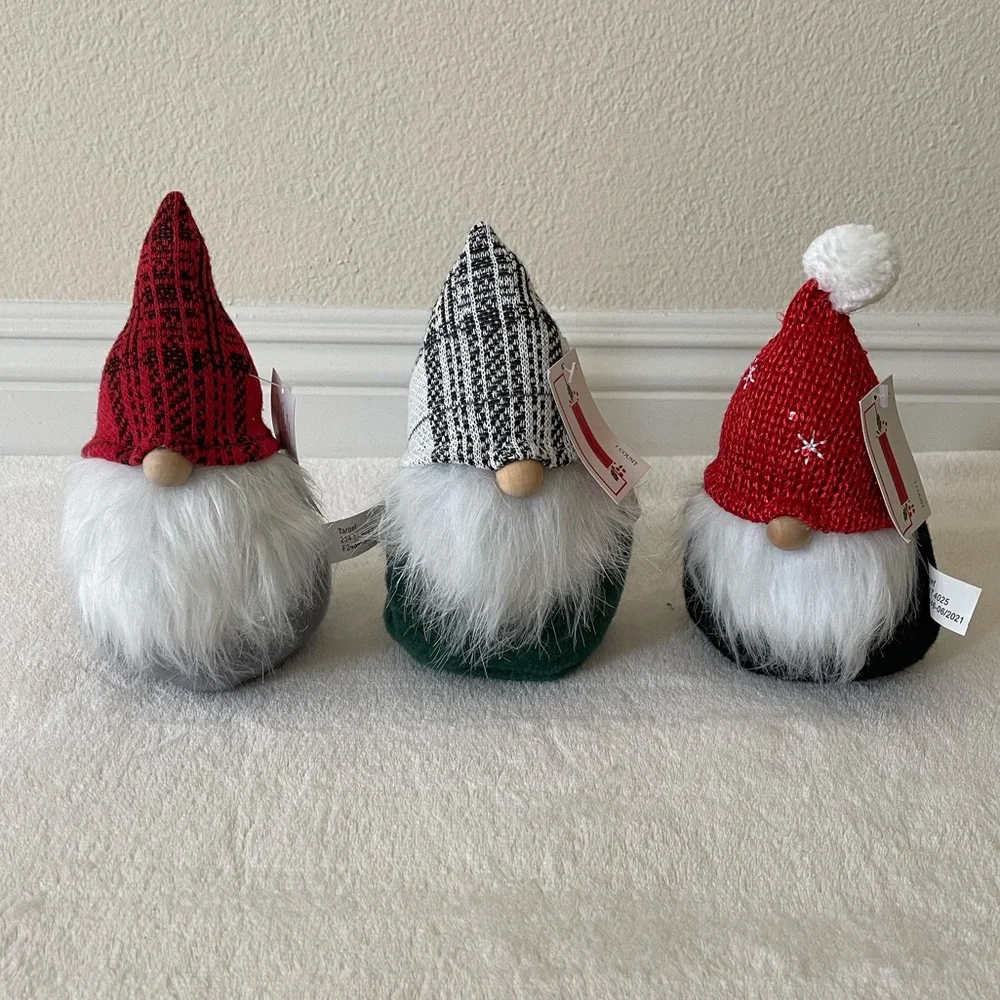 NWT Bundle of 3 Target Bullseye Holiday Gnomes (from 2021 collection)